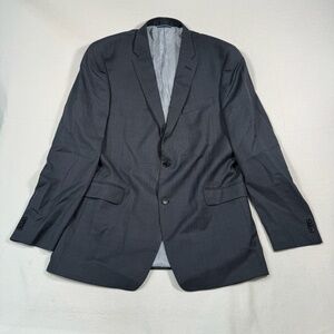 Tommy Hilfiger Suit Coat Mens 46 XL Blue Grey Graph Check